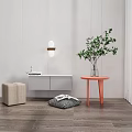 Modern bedside table 3d model
