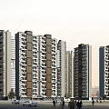 Modern High Rise Residential Complex With Central Greenery And Landscaped Layout