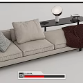 Modern Multiplayer Sofa Minotti Multiplayer Sofa 3d model