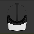 VR ONE Virtual Reality Headset White Black Design With Adjustable Head Strap For Immersive Experience 3d model