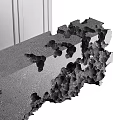 Reception reception background wall 3d model