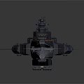 Modern Warship 3D Model Featuring Multi Deck Weapon Systems Radar Equipment And Dark Coloring