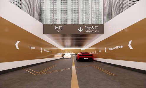 Underground Parking Modern Parking 3d model