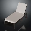 Modern Lounge Chair Furniture With White Cushion And Metal Frame Design