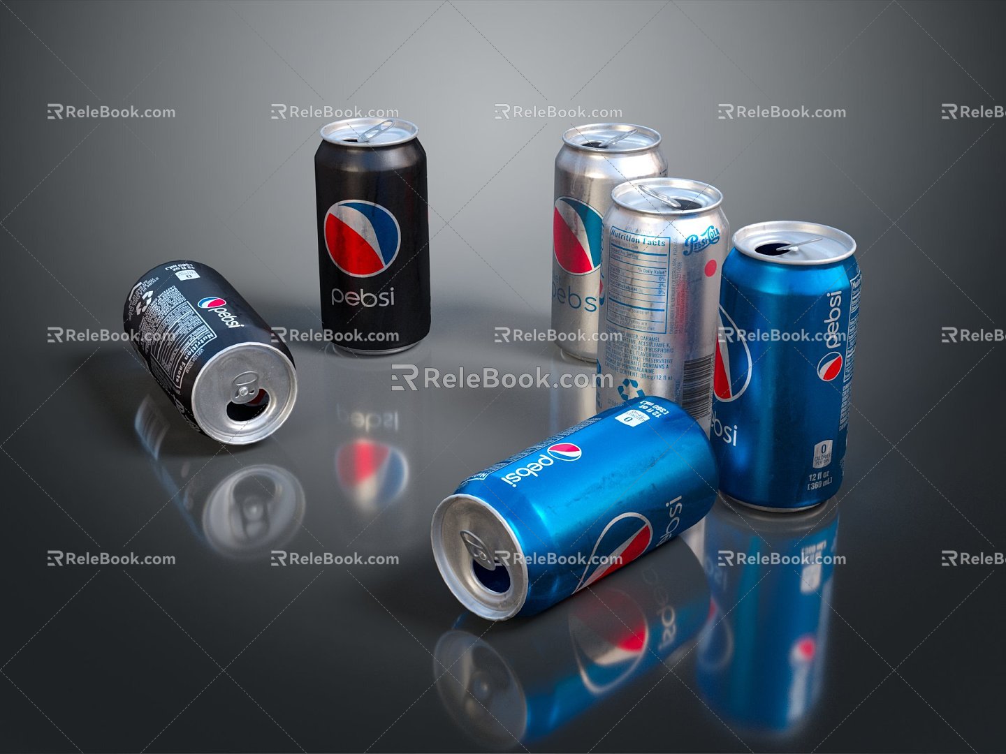 Modern Coke Coke Bottle Cans Coca-Cola Carbonated Beverage Canned Beverage Bottle 3d model