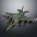 Camouflaged Military Fighter Jet With Missile Armaments And Aerodynamic Design