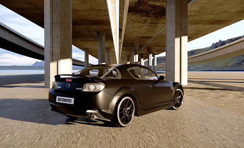 Hyundai car Mazda car 3d model