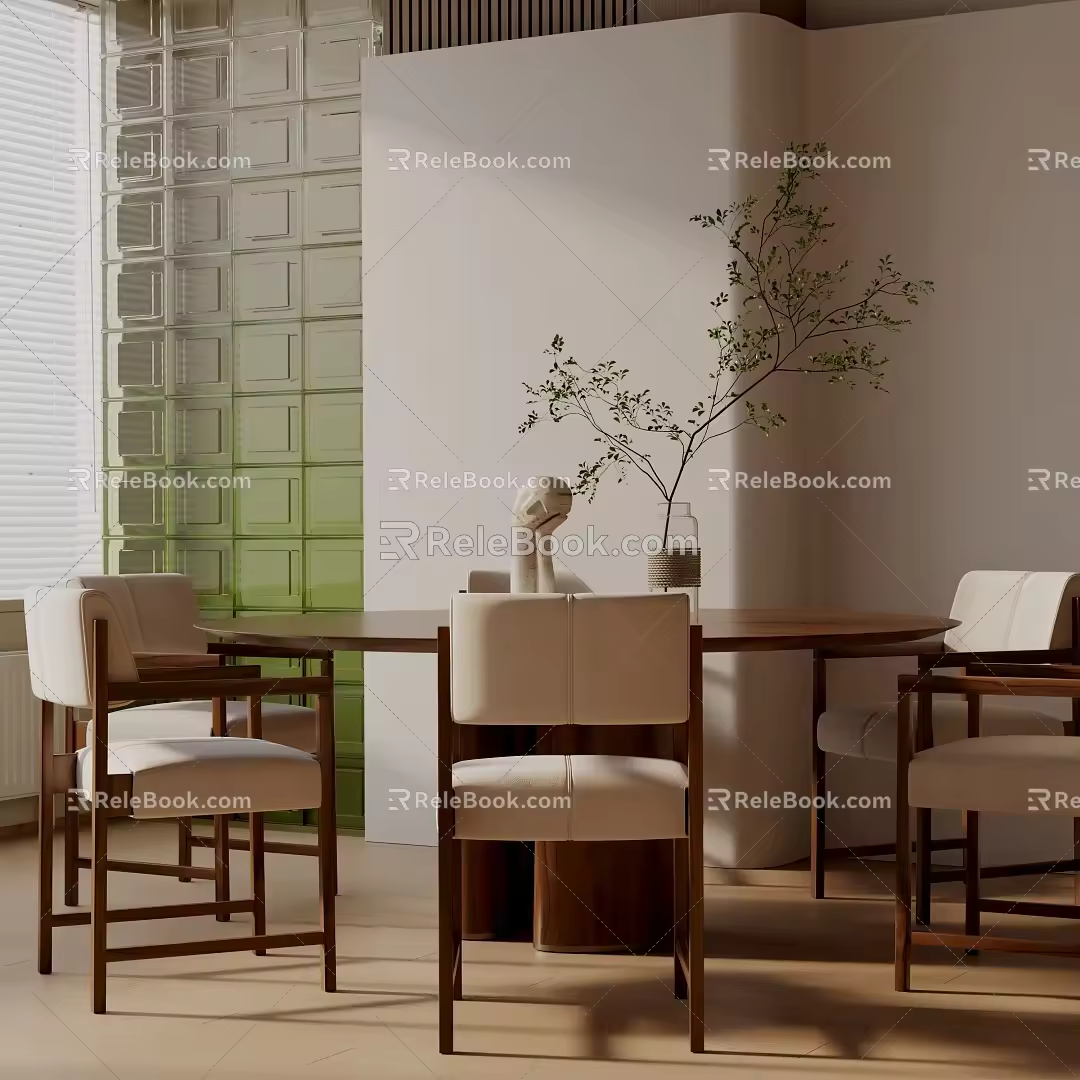 Modern table combination 3d model