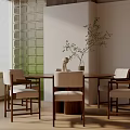 Modern table combination 3d model