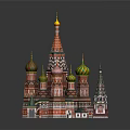 Historic Colorful Onion Dome Architecture With Golden Spire Red Walls And Green Roofs