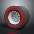 Pirelli Cinturato Tire With Red Glowing Edge And White Spoke Rim Design