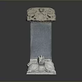 stone tablet turtle camel stone Egyptian architecture ancient Egyptian architecture obelisk Egyptian stone pillar 3d model