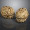 Whole Fresh Walnuts With Textured Shells And Natural Surface On Dark Background
