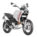 White Ducati Motorcycle Featuring Modern Headlights And Stylish Body Design