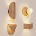 Quiet wind wall lamp simple lamp 3d model