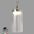 Modern Transparent Glass Chandelier With Metal Accent And Contemporary Lighting Design