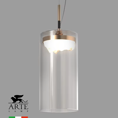 Modern Transparent Glass Chandelier With Metal Accent And Contemporary Lighting Design 3d model