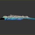 Coast Sea Cliff Island Game Item 3d model