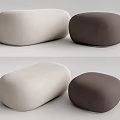 Modern Sofa Stool Low Pedal Pier 3d model