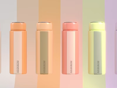 Thermos Insulated Vacuum Cups In Multiple Pastel Colors Stainless Steel Design 3d model Thermos Insulated Vacuum Cups In Multiple Pastel Colors Stainless Steel Design 3d model