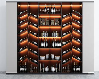 Modern Wine Cabinet 3d model