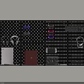 Entertainment Electronics Pegboard Storage Display Featuring Game Controllers Headphones Console And Red Notebook 3d model