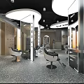 Modern Hair Beauty Salon Interior With Styling Chairs Mirrored Stations And Contemporary Lighting