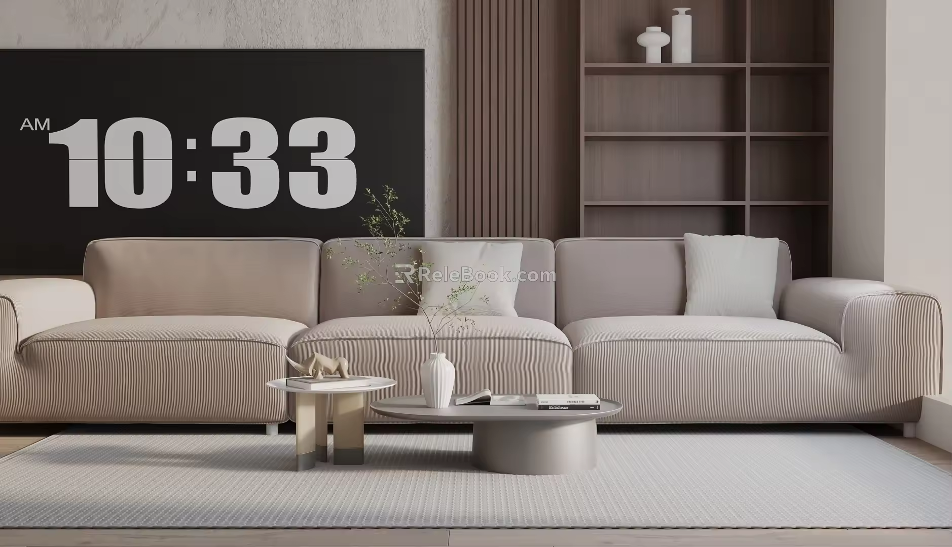 Modern three-seat sofa 3d model