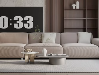 Modern three-seat sofa 3d model