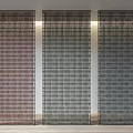 Modern Grid Patterned Room Dividers With Stylish Color Tones For Interior Decor 3d model