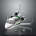 White Spaceplane With Green Stripe And Twin Engines For Space Exploration