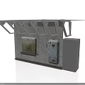 Modern Metal Equipment Structure With Vents Control Panel And Secure Access Door