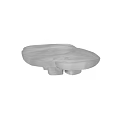 Modern Heart Shaped Coffee Table Design With Textured Metal Surface And Unique Finish