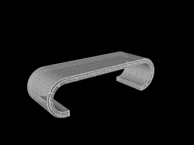 New Chinese Style Outdoor Chair Landscape Seat 3d model