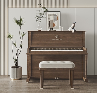 Modern Piano Paint 3d model