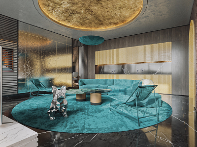 Reception area 3d model