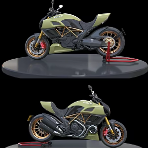 Modern Motorcycle Big Devil Motorcycle 3d model