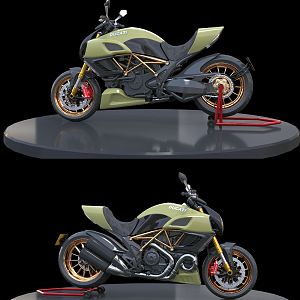 Modern Motorcycle Big Devil Motorcycle 3d model