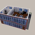 Public Office Space With Modern Open Layout Large Windows And Office Desks