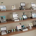 Cash register ordering machine ordering machine scanning code payment 3d model