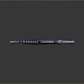 3D Rendered Firearms Design Featuring Rifles And Submachine Guns With Black Red Details On Dark Background