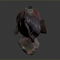 Slender Purple and Red Fish with Elongated Body in Dark Background Appearance