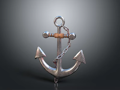 Realistic Style Ship Anchor Ship Anchor Chain Metal Anchor Anchor Chain Anchor Ring Anchor Rod Anchor Claw Anchor Body Anchor Chain Connection Anchor Ring Connection Outdoor Items 3d model