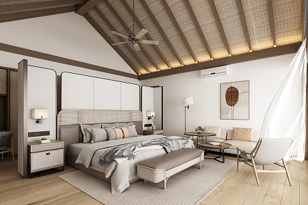 Modern Room Homestay Room 3d model