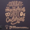 Vintage Style Neon Light Combination With Count Memories Not Calories For Home Decor Vibrant Glow