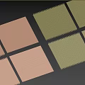 Reddish Brown and Greenish Gray Floor Tiles with Ribbed Texture and Smooth Finish