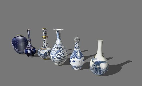 Chinese-style ceramic ware porcelain 3d model