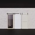 Sleek Modern Sliding Doors In Various Designs Mounted On Textured Wall