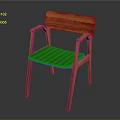 Modern Wooden Leisure Chair With Armrests Simple Design And Natural Wood Finish