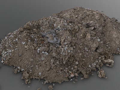 Scanning mound land sandy soil model